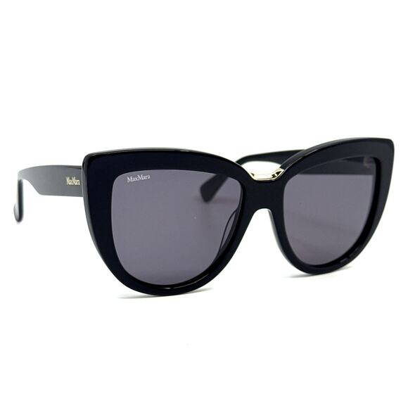 New, MAXMARA Sunglasses Spark2 MM0076 01A Authentic - Picture 1 of 12